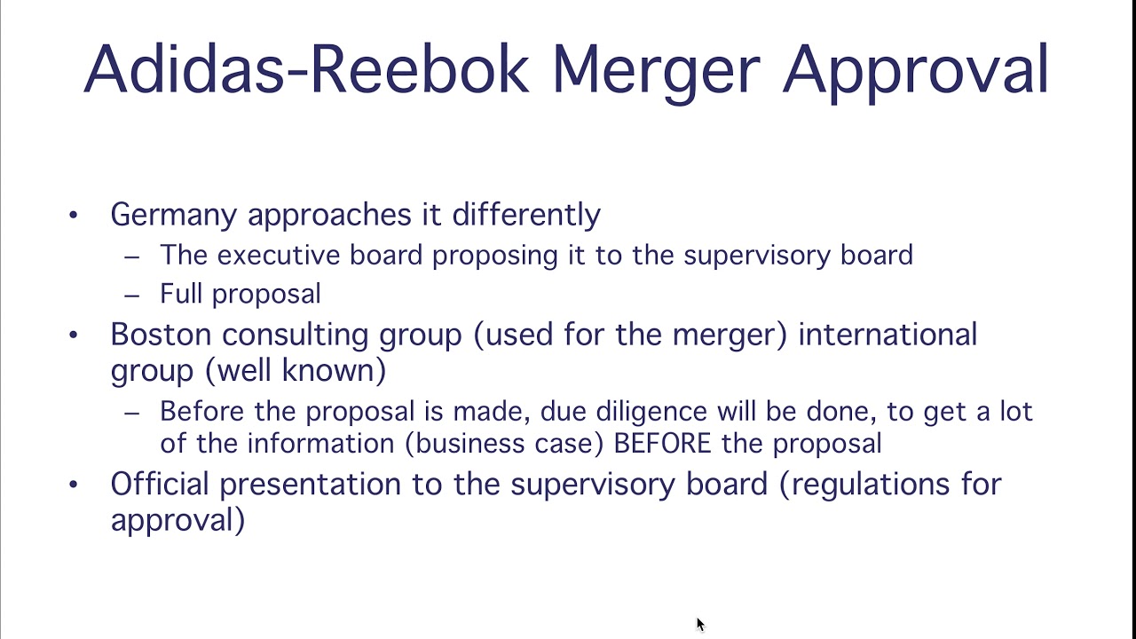 adidas reebok merger case study pdf