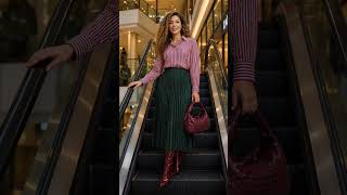 “5 ways to style a wine striped shirt from casual to elegant,  #outfitideas #fashion