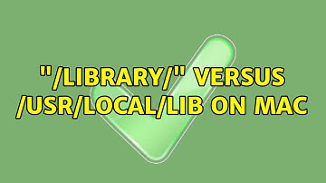 "/Library/" versus /usr/local/lib on mac
