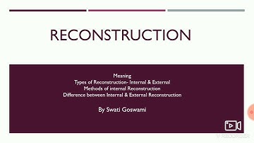 Reconstruction of Companies (Meaning , Types , Methods , Difference )