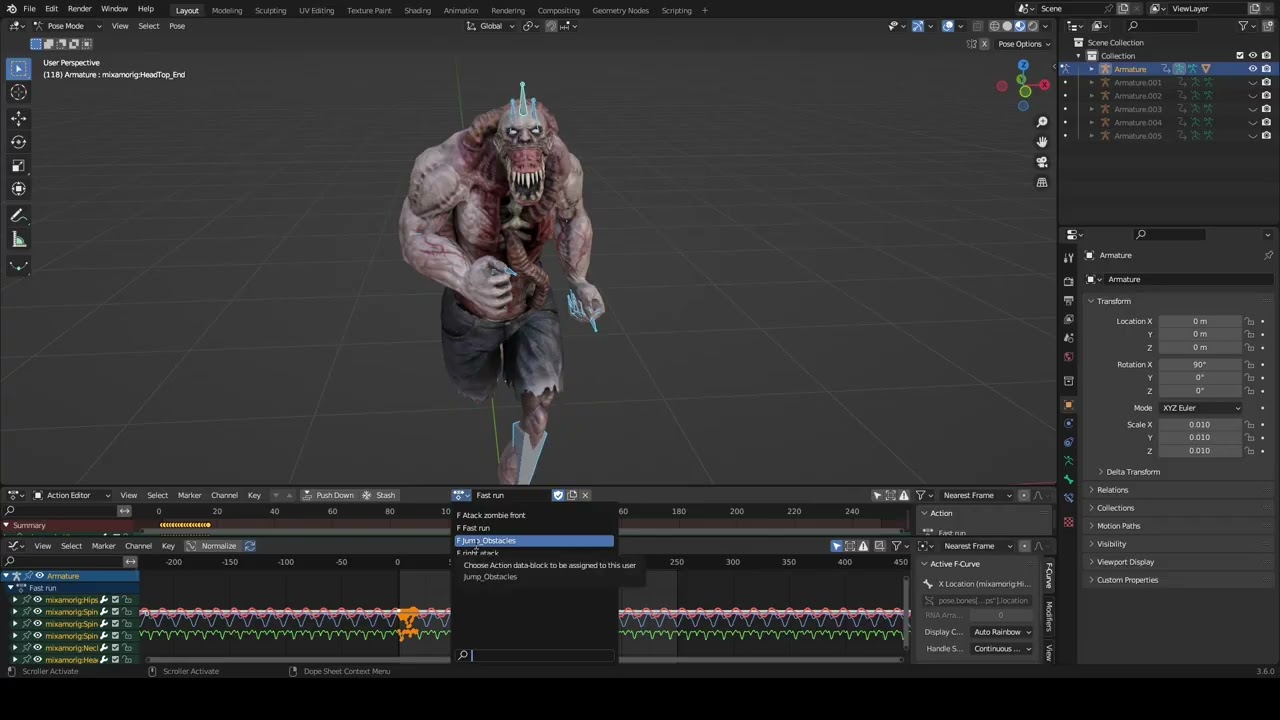 Tutorial de animación en Blender: Repetir acciones con el editor gráfico !!!!SOLUCION DEFINITIVA!!!!