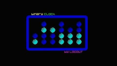 Binary Clock for ZX Spectrum