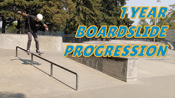 1 Year of Skateboarding Boardslide Progression