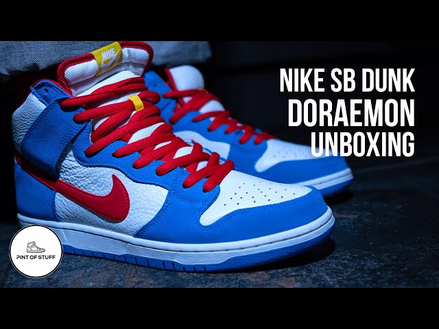 FROM THE FUTURE   Nike SB Dunk High 'Doraemon' Sneaker Unboxing