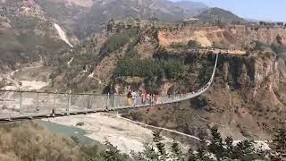 Nepal's longest single span suspension bridge at baglung and parbat