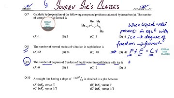 IIT JAM CHEMISTRY 2017-Q9,10  PAPER YEAR SOLVE,LECTURES COMPLETE ANSWER SOLUTION