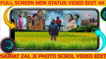 Sairat zal ji photo scrol video editing in alight Motion || 4k status video editing alight Motion