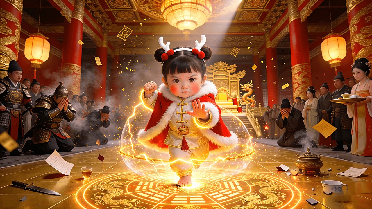 🎉全家被诬陷流放，刚找回的5岁萌娃却是能镇灾化煞的年兽福宝！她护全家、救百姓，一张嘴专克坏人、反杀反派，全家直接翻身！#chinesedrama #短劇推薦 #短劇 #穿越 #古裝 #萌娃