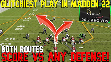 🚨UNSTOPPABLE GLITCH PLAY🚨 2 Routes That Score Vs Any Defense in Madden NFL 22! Offense Tips & Tricks
