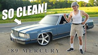 *PIMPING OUT* MY FLAWLESS '89 MERCURY! (The Slammed Marquis)