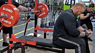 Thor The Mountain Visits For Bench Workout