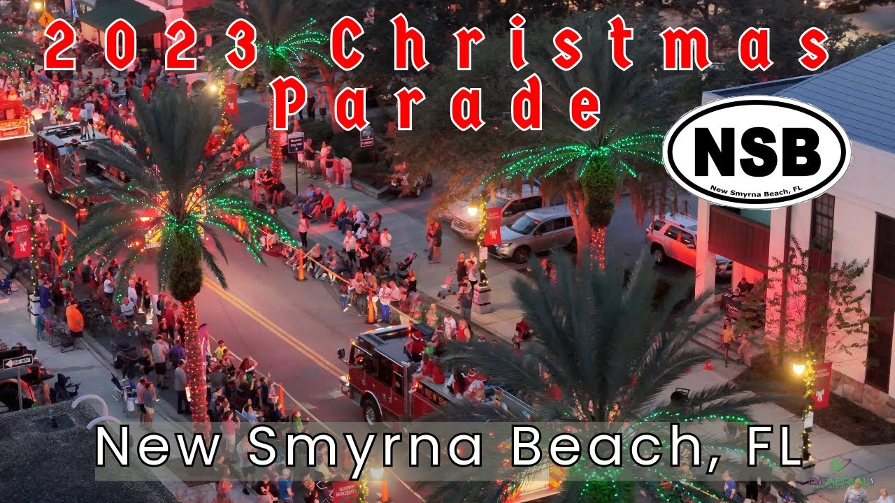 Aerial Views of the New Smyrna Beach Christmas Parade 2023 YouTube