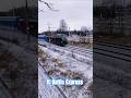 Lekka zadymka śnieżna podczas wjazdu pociągu IC Baltic Express na stacje Kłodzko Miasto #pociągi #ic