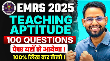 EMRS 2025 TEACHING APTITUDE MARATHON CLASS  LOKESH SIR NOTES