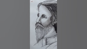 How to draw Rabindranath Tagore pencil sketch #viral #shorts #rabindranathtagore
