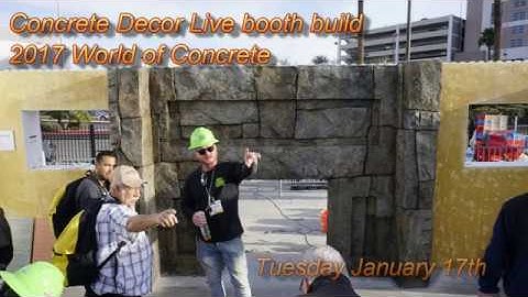 2017 Concrete Decor Live booth build at World of Concrete