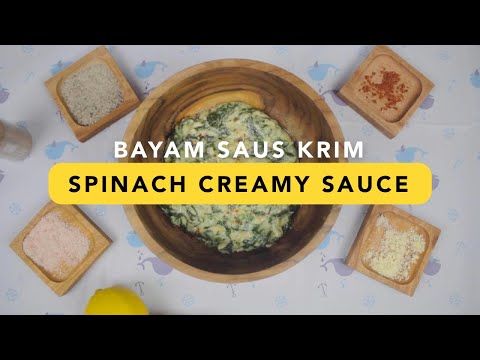 MASAK MUDAH GAMPANG | BAYAM SAUS KRIM - SPINACH CREAMY SAUCE