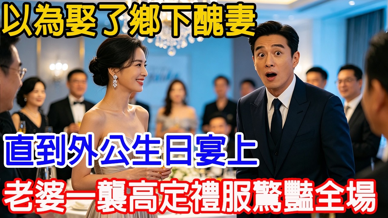 【一口氣看完】以為娶了鄉下醜妻，直到外公生日宴上，她一襲高定禮服驚豔全場！#故事樹洞 #故事頻道 #原創 #青桐 #逆襲