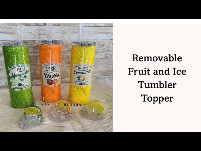 Margarita Tumbler Tutorial with Ice and Lime Topper Tutorial Link in  Description! 