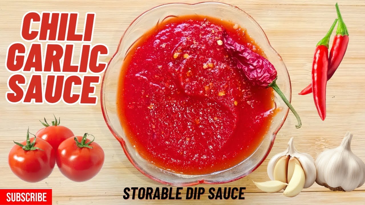 Homemade Chilli Garlic Sauce Recipe | Easy Storable sauce recipe | How to make chili sauce at home