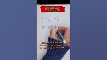 Equivalent Fractions of 2/5 Just Remember 1 thing🤩🤗