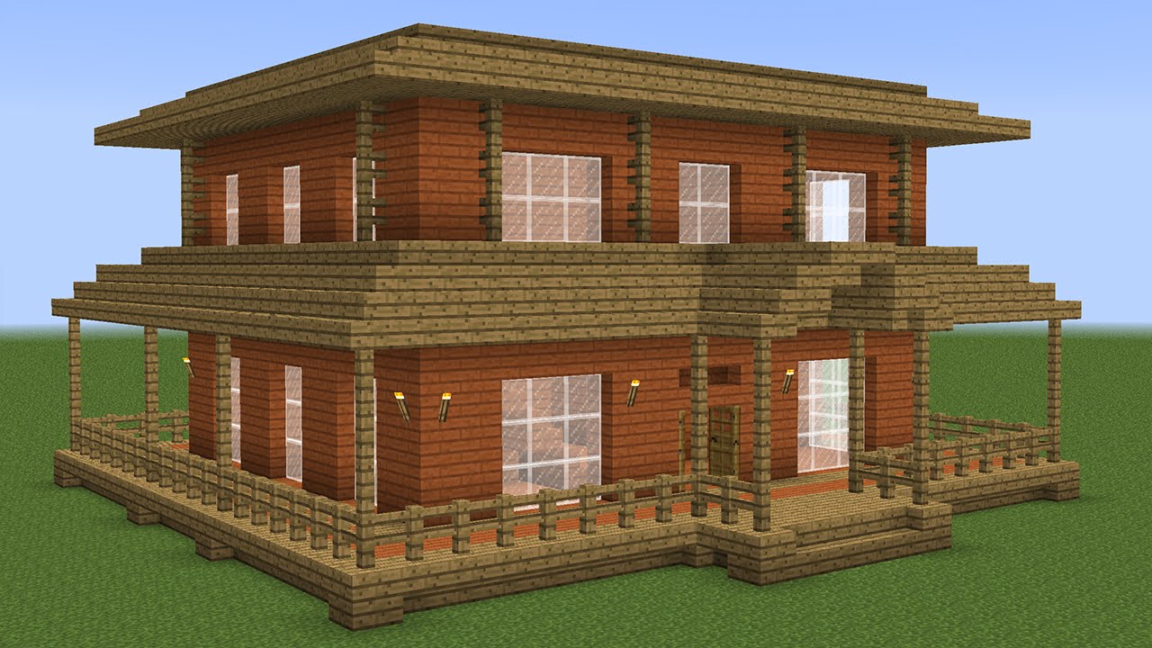 Minecraft - Wooden House Tutorial 2 - YouTube