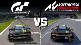 ACC (v1.9 update) vs GT7 | Graphics, Gameplay Comparison | Audi R8 LMS Evo '19 (4K, 60fps, PS5)