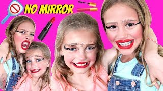 No Mirror Silly Colorful Makeup Challenge Tutorial