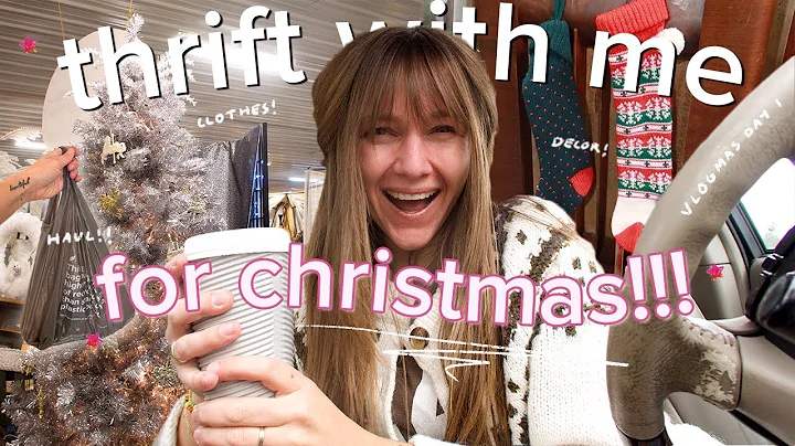 thrifting EVERYTHING christmas!🎄decor, clothes + the cutest thrift haul! vlogmas day 1