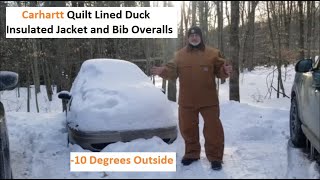 Carhartt Bib Overalls & Jacket Quilt Lined Duck Insulated Series, This was 2 Separate Videos Merged.
