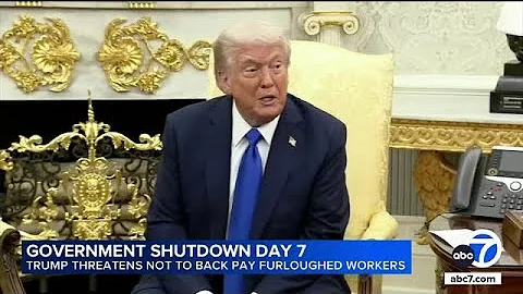 Trump threatens no back pay for federal workers in shutdown