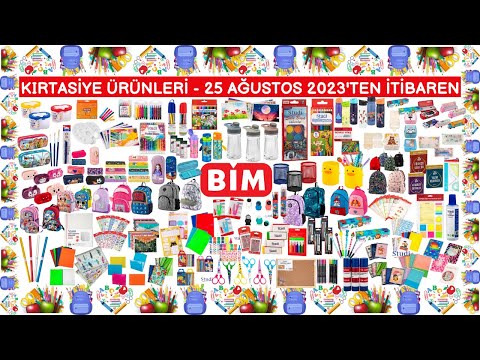 BİM KIRTASİYE ÜRÜNLERİ | 25 AĞUSTOS 2023’TEN İTİBAREN | ÇANTA DEFTER KALEM BOYA |Bim Okul Alışverişi