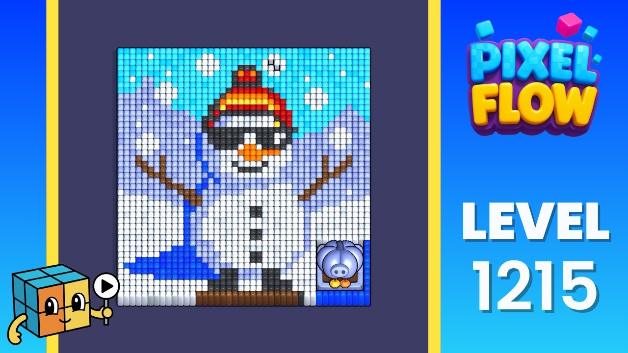 Pixel Flow Level 1215 (Hard) Walkthrough Solution - YouTube