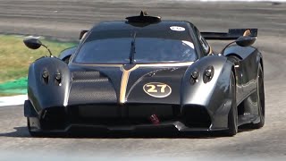 Pagani Track Day | Monza 2022 - 5X Huayra R With Straight Pipe Exhaust | Pure V12 Sound!