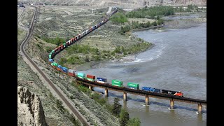 Canadian Pacific & Canadian National railroads  Ashcroft  British Columbia  May 2018