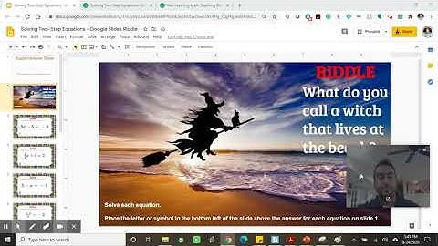 Two Step Equations: Google Slides Riddle Halloween Activity