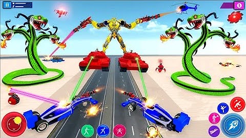 Snake Robot Car Game Showdown | Anaconda Robot Car Game | Android iOS Gameplay| Robot Games