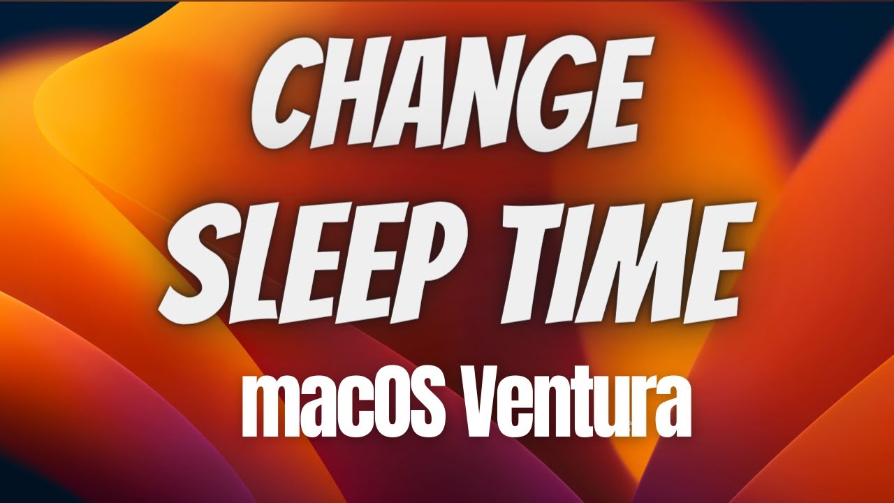 How to Change Sleep Time on Ventura | Change Screen Timeout on macOS Ventura - YouTube