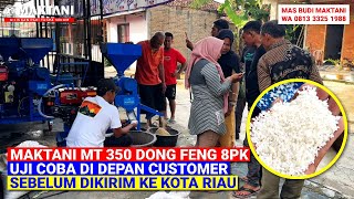 Quality Control MAKTANI MT350 Dongfeng Mesin Giling Padi Tanpa Sekam Modern Siap Kirim Ke Riau