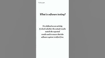 What is software testing? #education #testing #softwaretesting #manualtesting #definition