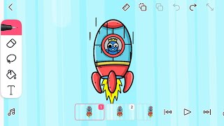 Flying rocket | Flipaclip