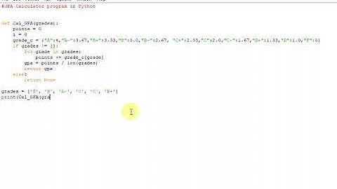 GPA Calculator program in Python