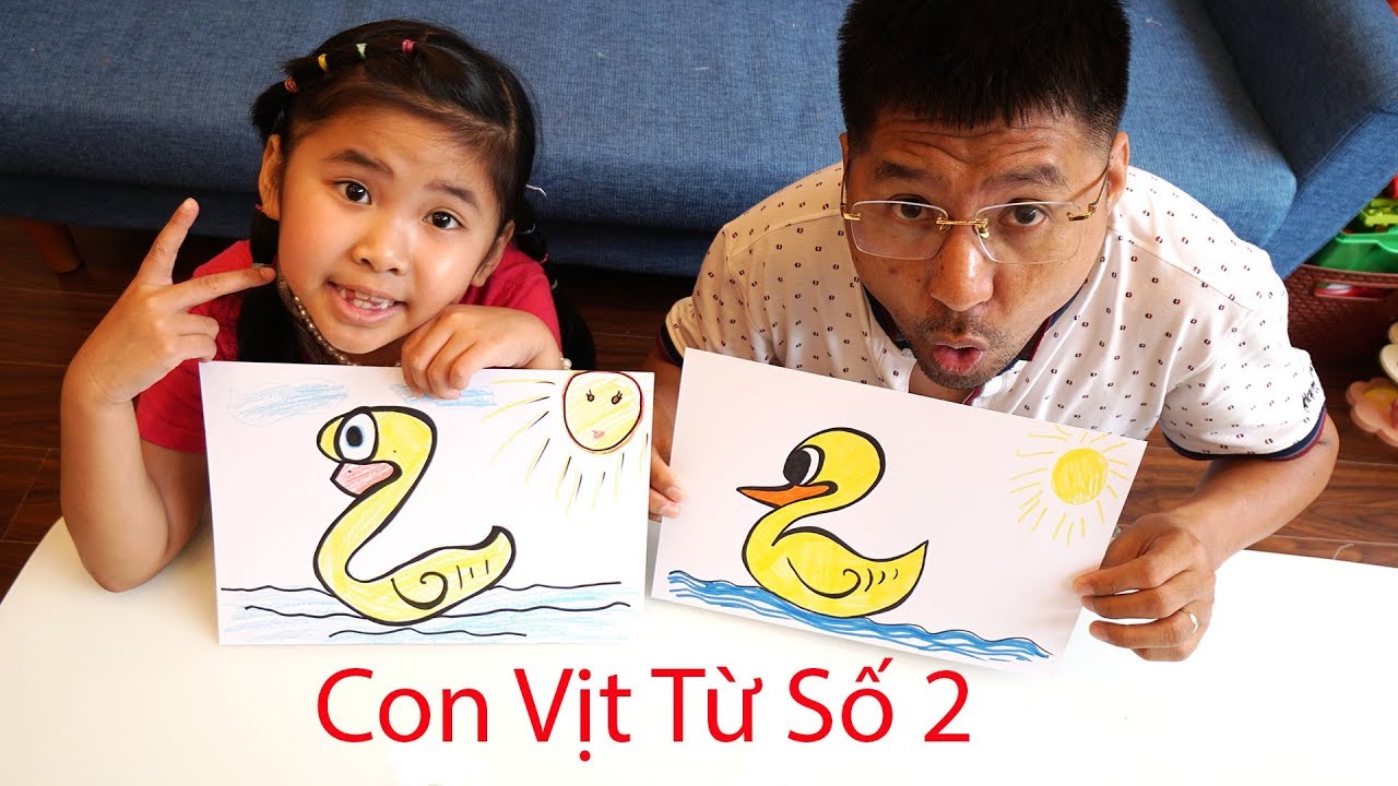 Hướng Dẫn Bé Bắp Bẽ Con Vịt Thừ Số 2 Đơn Giản | Drawing A Duck From Number  Two - Youtube