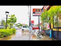 【4K】Exploring Japanese Streets Walking In The Rain | Nagoya Suburb on Rainy Day