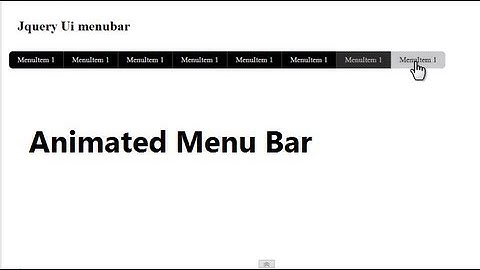 Dreamweaver Tutorial- JQuery Horizontal Animated Menubar