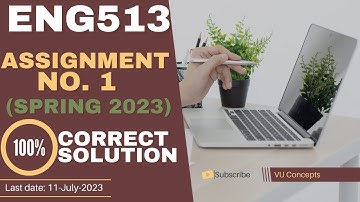 ENG513 Assignment 1 Solution Spring 2023 ENG513 Assignment no 1 Spring 2023