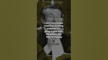 Scrolling endlessly will never satisfy you.