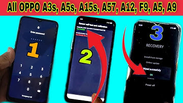 OPPO A15s, A3s, A5s, A57, A12, A5, A9, F9 All Type Password, Pattern Lock Remove Without Pc 100%Ok N