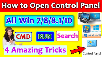 How to Open Control Panel | How to Open Control Panel in All Windows - Tips and Tricks