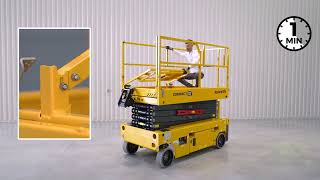 How to fold guardrails on Scissor Lifts Compact Range